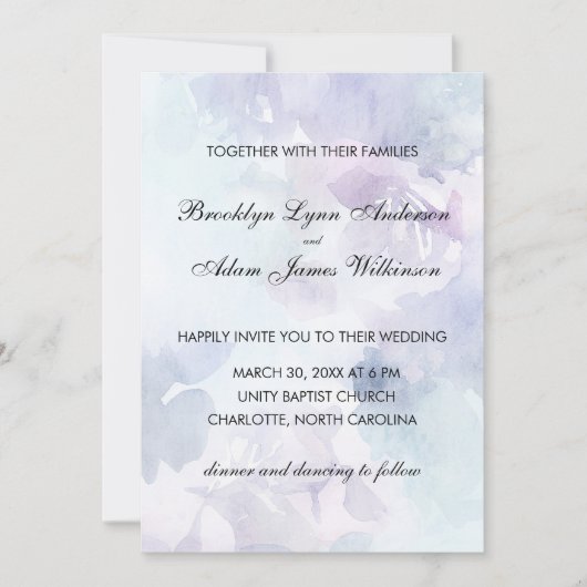 イースターエレガント結婚式招待状 招待状 (正面)