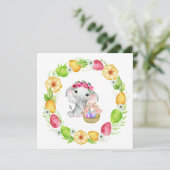 イースターエレファントカード 招待状 (スタンド正面)