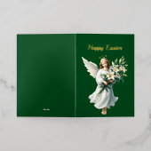 イースターエンジェルリリーイラストレーション 箔シーズンカード (外側レイダウン)