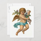 イースターエンジェルヴィンテージイースター シーズンポストカード (正面/裏面)