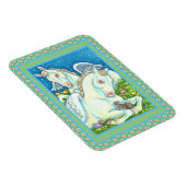 イースターエンジェル、白いポニー、バニーと卵かわいい マグネット (右側)