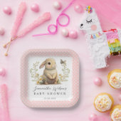 イースターオベビーバニー春ガールベイビーシャワー ペーパープレート (パーティー)