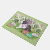 イースターオランダのウサギおよび卵 ドアマット (アングル)