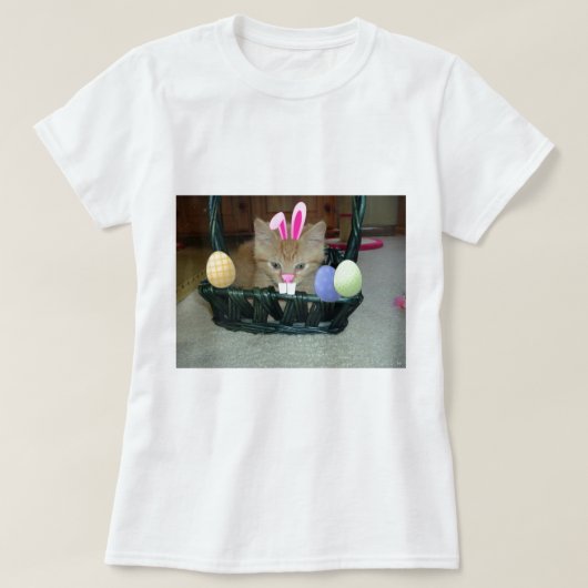 イースターオレンジ虎猫キッテン Tシャツ (デザイン正面)