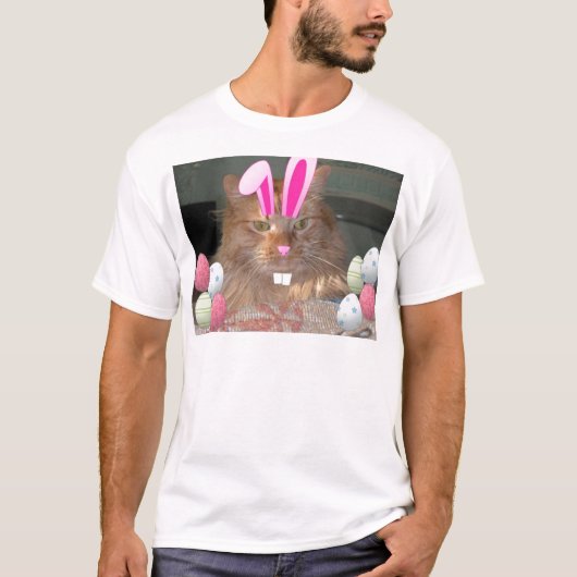 イースターオレンジ虎猫キティキャット Tシャツ (正面)