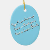 イースターオーナメントカスタムイースターバニーデコレーション セラミックオーナメント (裏面)