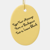 イースターオーナメントカスタムイースターバニーデコレーション セラミックオーナメント (裏面)