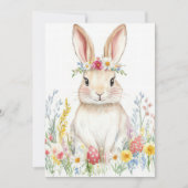 イースターカスタムエッグとバニーを持つイースターカード シーズンカード (正面)