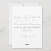 イースターカスタムエッグとバニーを持つイースターカード シーズンカード (裏面)