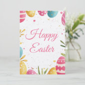 イースターカスタムエッグと花を持つイースターカード シーズンカード (スタンド正面)