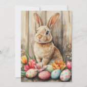 イースターカスタムエッグと花を持つイースターカード シーズンカード (正面)