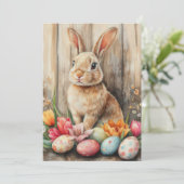 イースターカスタムエッグと花を持つイースターカード シーズンカード (スタンド正面)