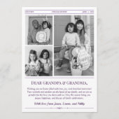 イースターカスタムグリーティングカード、イースター新聞カード シーズンカード (裏面)