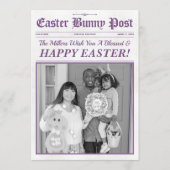 イースターカスタムグリーティングカード、イースター新聞カード シーズンカード (正面)