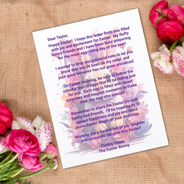 イースターカスタムバニーからの手紙 (クリエイターアップロード済み)