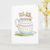 イースターカップカップルのカード カード (黄色い花)