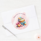 イースターカップケーキあなたが必要なのは愛だけだ ラウンドシール (封筒)