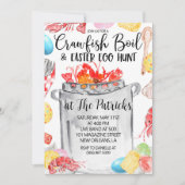 イースターカニ料理パーティーの招待状 招待状 (正面)