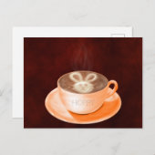 イースターカプチーノアートバニー ポストカード (正面/裏面)