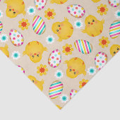 イースターカラフルの卵と雛のパターン 薄葉紙 (詳細)