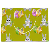 イースターカラフルエッグとバニー ラージペーパーバッグ (正面)