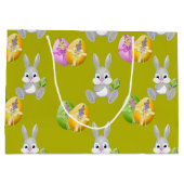 イースターカラフルエッグとバニー ラージペーパーバッグ (裏面)