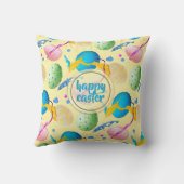 イースターカラフルエッグとプ絵を描ランス クッション (裏面)