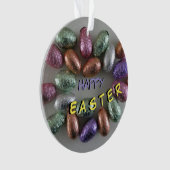 イースターカラフルエッグのお客様。ハッピーイースターオーナメント オーナメント (正面)