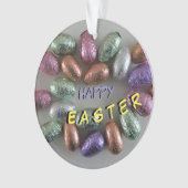 イースターカラフルエッグのお客様。ハッピーイースターオーナメント オーナメント (正面)