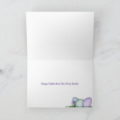 イースターカラフルエッグの紙草 シーズンカード (内部)