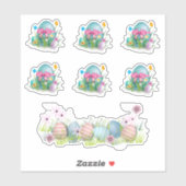 イースターカラフルエッグスクラップブックシール シール (シート)