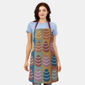 イースターカラフルエッグストライプハッピーイースター エプロン (着用した状態)