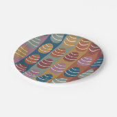 イースターカラフルエッグストライプハッピーイースター ペーパープレート (アングル)