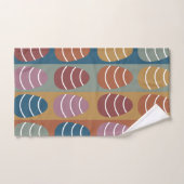 イースターカラフルエッグストライプパターンハッピーイースター バスタオルセット (ハンドタオル)