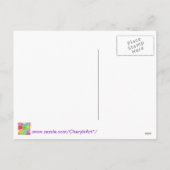 イースターカラフルエッグハッピーイースターはがき シーズンポストカード (裏面)