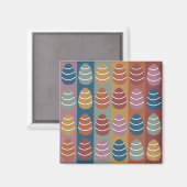 イースターカラフルエッグハッピーイースター マグネット (正面/裏面)