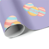 イースターカラフルエッグパターンラッピング紙 ラッピングペーパー (ロールコーナー)