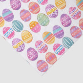 イースターカラフルエッグパターン(の模様が)あるの水色かわいらし 薄葉紙 (詳細)