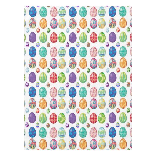 イースターカラフルエッグパターン テーブルクロス (正面)