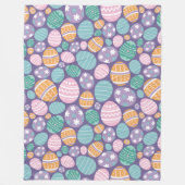 イースターカラフルエッグパターン フリースブランケット (正面)