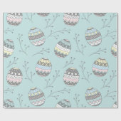 イースターカラフルエッグパターン ラッピングペーパー (フラット)