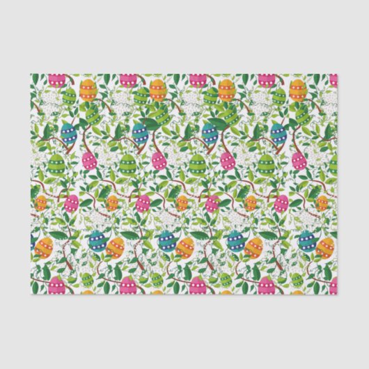 イースターカラフルエッグパターン 薄葉紙 (正面)