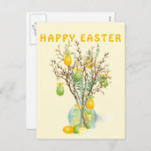 イースターカラフルエッグホリディポストカード シーズンポストカード (正面/裏面)