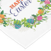 イースターカラフルエッグリースとストライプ ミディアムテーブルランナー (コーナー)