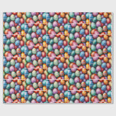 イースターカラフルエッグ子供へまたは大人 ラッピングペーパー (フラット)