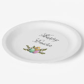 イースターカラフルエッグ植物性緑 ペーパープレート (アングル)