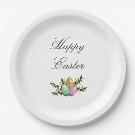 イースターカラフルエッグ植物性緑 ペーパープレート