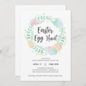 イースターカラフルエッグ狩りイースターブランチ 招待状 (正面/裏面)