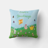イースターカラフルエッグ狩りバニーシック クッション (裏面)