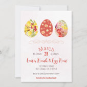 イースターカラフルエッグ狩りパーティーブランチ招待状 招待状 (正面)